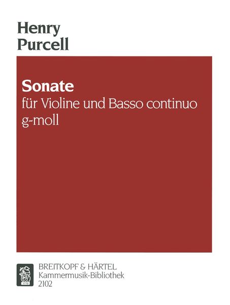 Sonate G-Moll : For Violin and Basso Continuo.