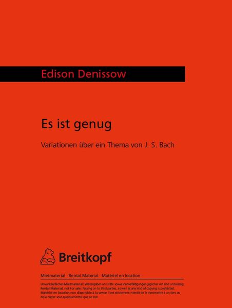 Es Ist Genug : For Viola and Piano (1984).