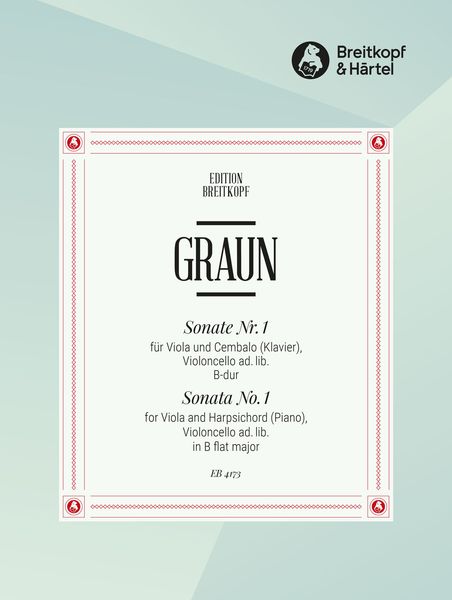 Sonate Nr. 1 B-Dur : For Viola and Continuo.