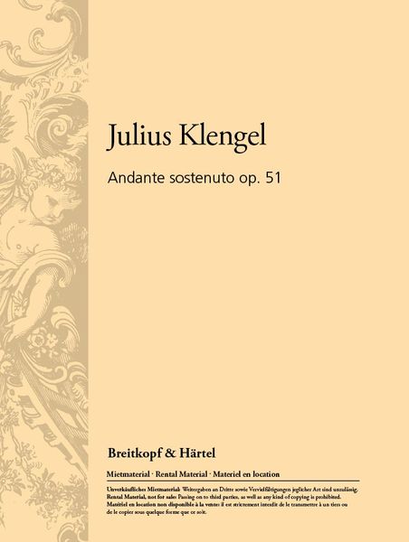 Andante Sostenuto, Op. 51 : For Cello and Orchestra - Piano reduction.