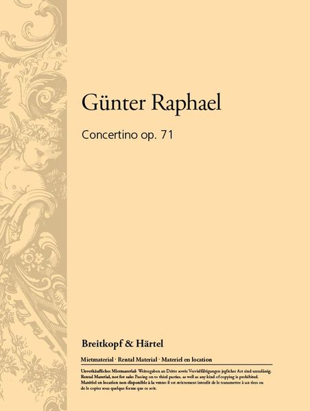 Concertino, Op. 71 : For Alto Saxophone and Orchestra - Piano reduction.