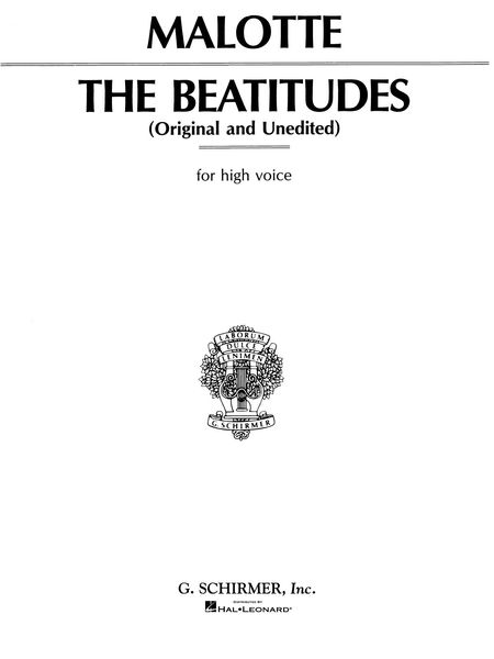 Beatitudes : For High Voice.