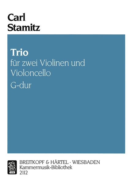 Trio G-Dur : For Two Violins and Cello.