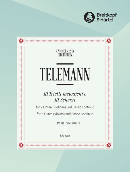 3 Trietti Metodichi E 3 Scherzi : For Two Flutes (Or Violins) and Continuo - No. 3.