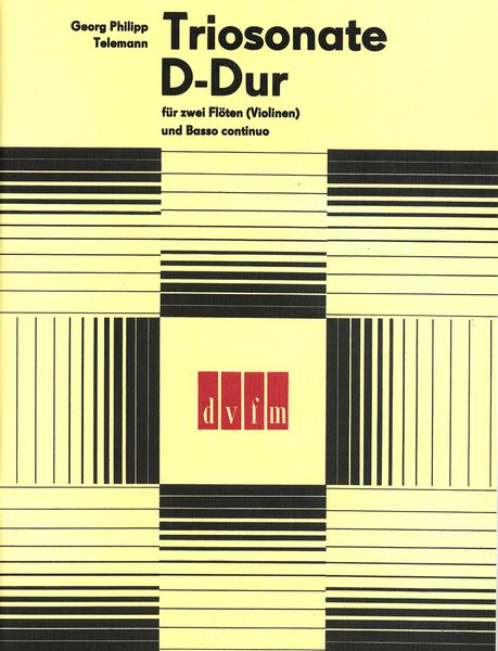 Triosonate D-Dur : For Two Flutes (Or Violins) and Continuo.