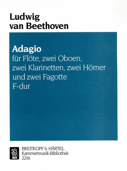 Adagio Für Die Flötenhur F-Dur, WoO 33 Nr. 1 : Version For Wind Nonet / arr. Willy Hess.