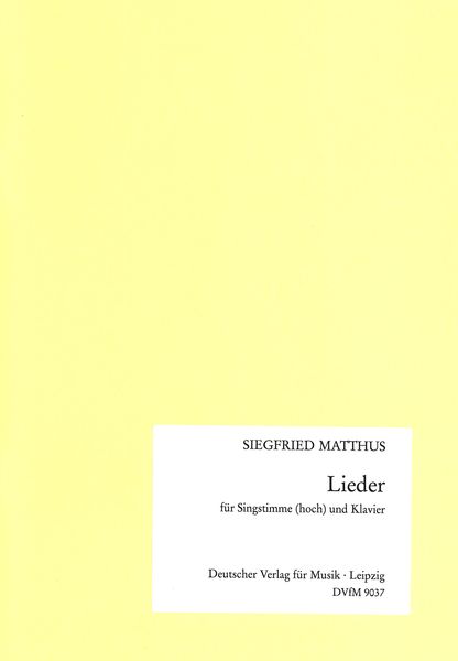 Lieder : For High Voice and Piano.