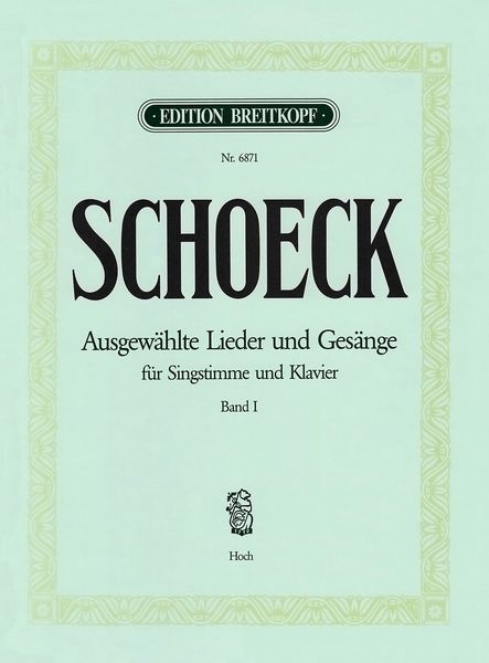 Ausgewählte Lieder und Gesänge, Vol. 1 : High Voice.