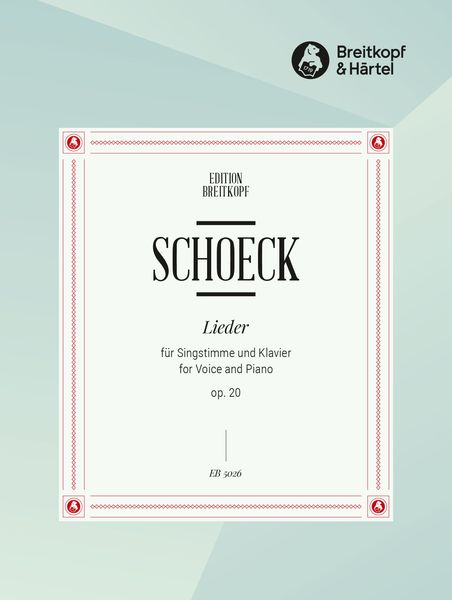 Lieder, Op. 20 Nach Gedichten Von Uhland und Eichendorff : For Voice and Piano.