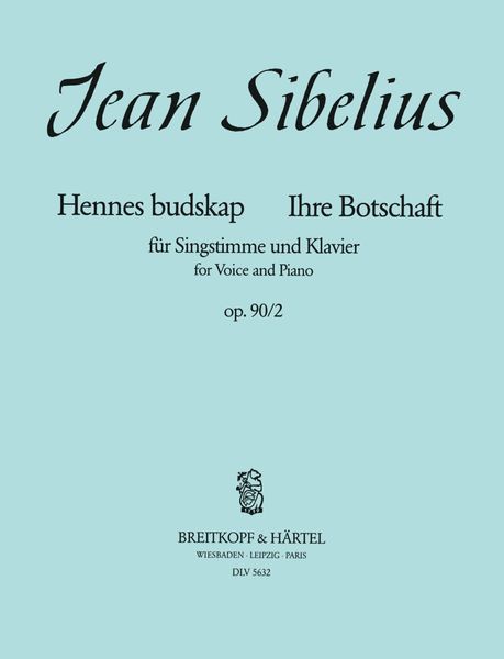 Ihre Botschaft, Op. 90 No. 2 : For Medium Voice and Piano.
