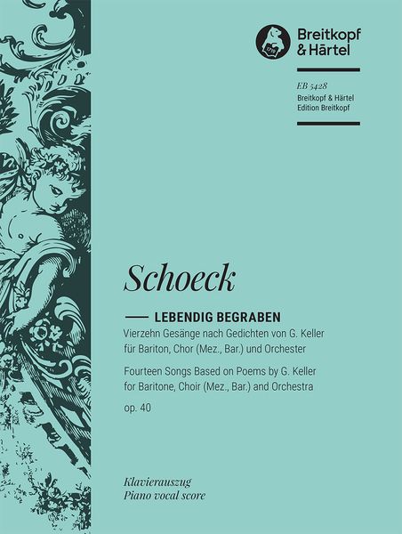 Lebendig Begraben, Op. 40 : For Baritone, Choir and Orchestra - Piano reduction.