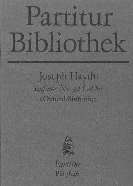 Symphonie Nr. 92 G-Dur, Hob. I:92 (Oxford Symphony).