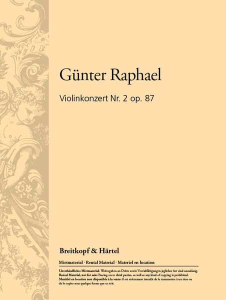 Konzert Nr. 2, Op. 87 : For Violin and Orchestra.
