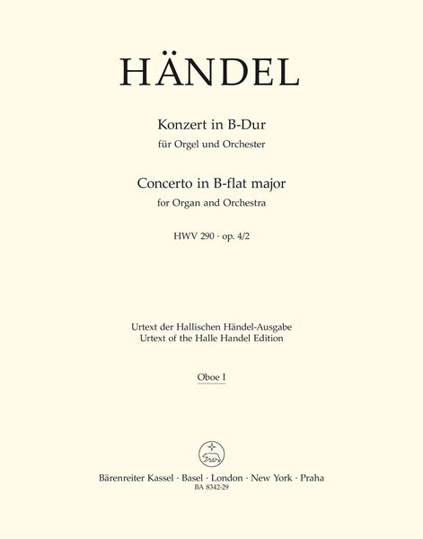 Konzert In B-Dur : Für Orgel und Orchester HWV 290 Op. 4/2.