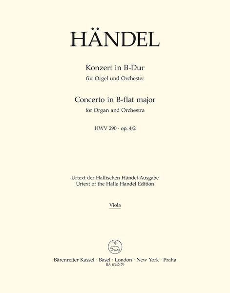 Konzert In B-Dur : Für Orgel und Orchester HWV 290 Op. 4/2.