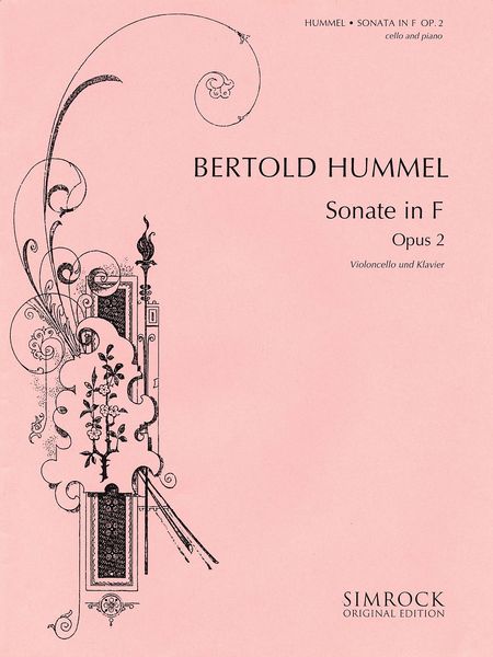 Sonate In F, Op. 2 : Für Violoncello Und Klavier (1950).