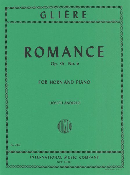 Romance, Op. 35 No. 6 : For Horn and Piano / edited by Joseph Anderer.