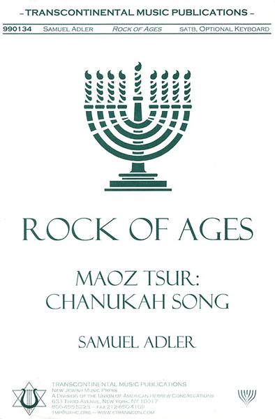 Ma'oz Tzur (Rock Of Ages) : For SATB Chorus and Keyboard.