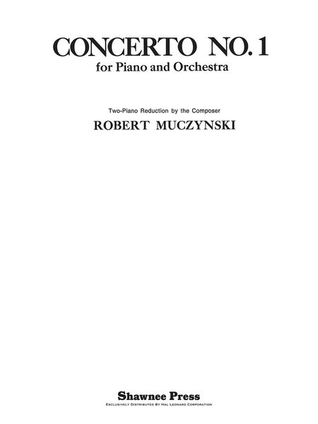 Concerto No. 1 : For Piano and Orchestra / Piano reduction.