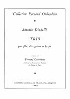 Trio : Pour Flute, Alto, Et Guitare Ou Harpe / edited by Fernand Oubradous.