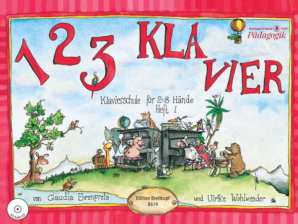 123 Klavier : Klavierschule Für 2-8 Hände - Heft 1.