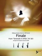 Finale (From Serenade In Bb, K. 361) : For Saxophone Quartet (SATB).