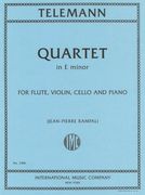 Quartet In E Minor : For Flute, Violin, Violoncello and Piano (Rampal).