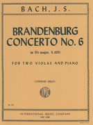 Brandenburg Concerto No. 6, S. 1051 : For Two Violas and Piano (Held).