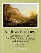 Quintett B-Dur, Op. 21/2 : Für Flöte, Violine, 2 Violen Und Violoncello / Ed. By Bernhard Päuler.