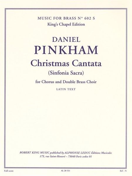 Christmas Cantata (Sinfonia Sacra) : For Chorus and Double Brass Choir.