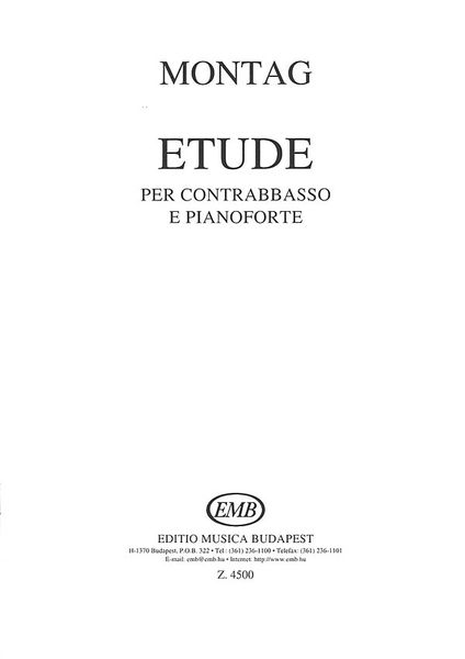 Etude : For Double Bass.