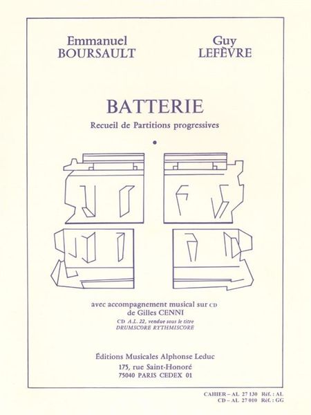 Batterie : Recueil De Partitions Progressives.