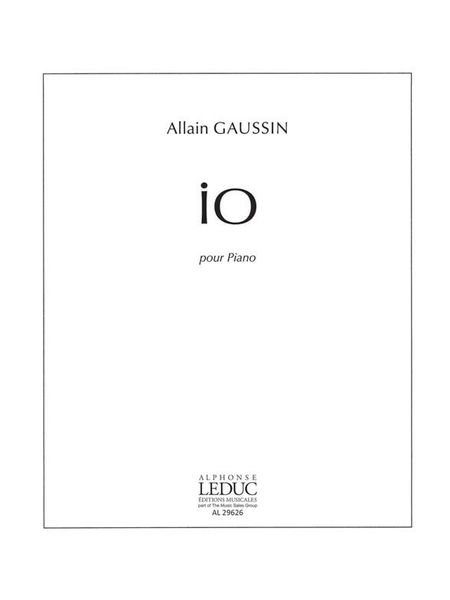 Io : Pour Piano.
