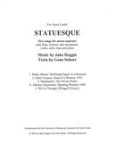 Statuesque : Five Songs For Mezzo-Soprano, Flute, Clarinet, Alto Sax, Violin, Cello, Bass And Piano.