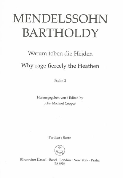 Warum Toben Die Heiden, Psalm 2 [G/E] / edited by John Michael Cooper.