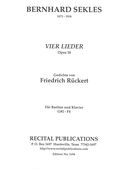 Vier Lieder, Op. 18 : Für Bariton und Klavier.