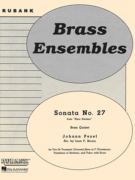 Sonata No. 27 From Hora Decima : For Brass Quintet.