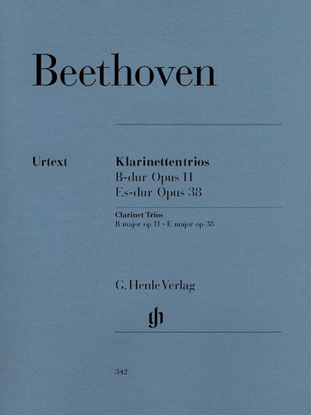 Trios, Op. 11 and Op. 38 : For Clarinet, Violoncello and Piano.