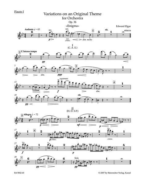 Enigma Variations, Op. 36 : For Orchestra / edited by Christopher Hogwood.