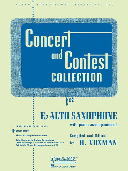 Concert and Contest Collection : For E Flat Alto Saxophone - Solo Part.