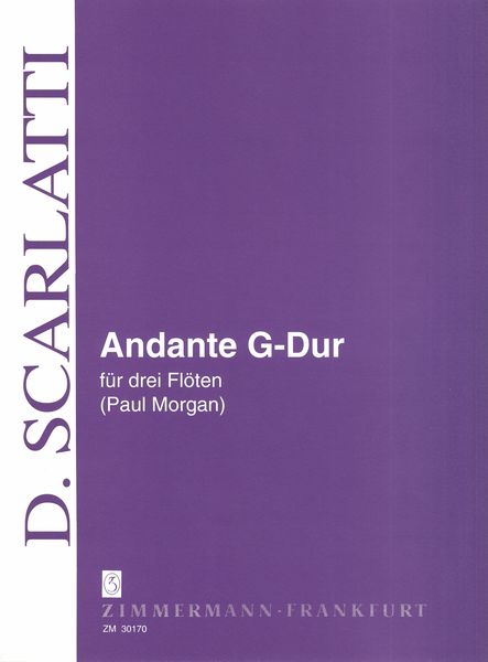 Andante G-Dur : Für Drei Flöten / arranged by Paul Morgan.
