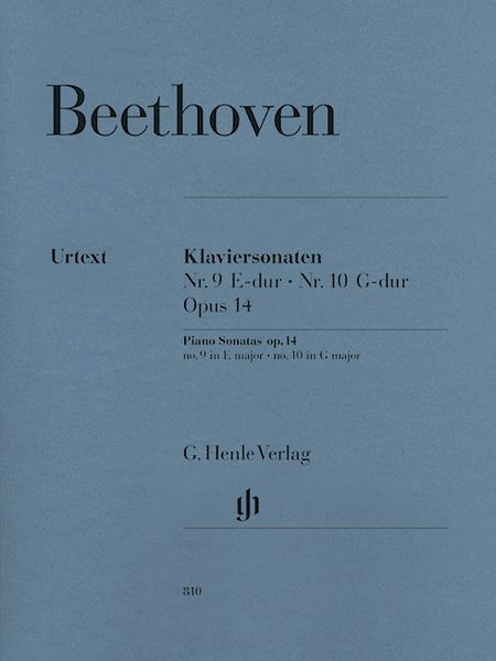Klaviersonaten Op. 14 : No. 9 In E Major & No. 10 In G Major / Ed. Norbert Gertsch & Murray Perahia.
