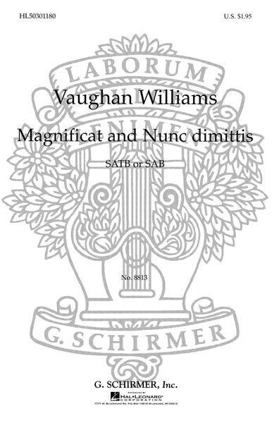 Magnificat and Nunc Dimittis : For SATB Choir.