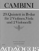 Quintet No. 29 In B Flat Major : For 2 Violins, Viola And 2 Violoncelli / Edited By Bernhard Päuler.