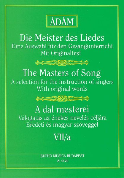 Masters Of Song Vol. 7a : Beethoven, Mozart, Mendelssohn, Schumann.