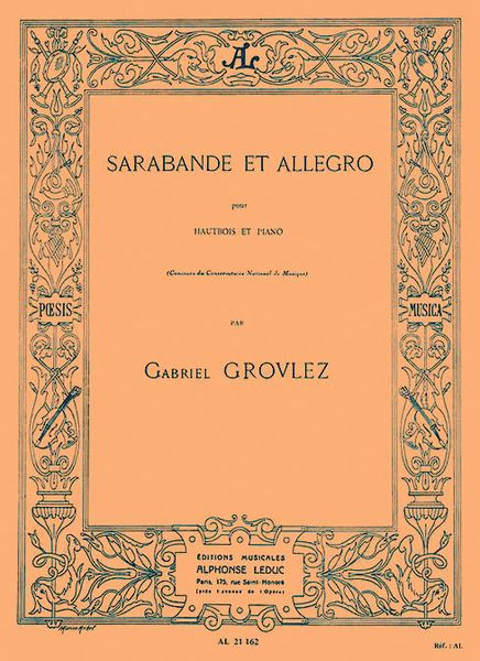 Sarabande Et Allegro : For Oboe and Piano.