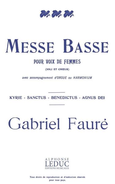 Messe Basse : For Female Voices and Organ.