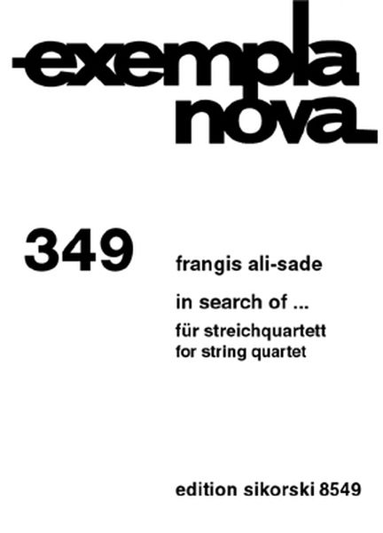 In Search Of... : For String Quartet (2005).