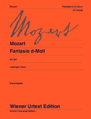 Fantasy In D Minor, K. 397 : For Piano.