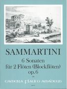 Sechs Sonaten, Op. 6 : Für 2 Flöten (Oboen, Blockflöten) / Edited By Bernhard Päuler.
